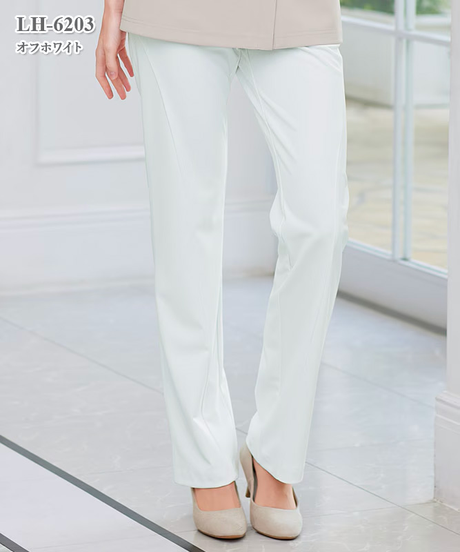Theory スリムストレートパンツ　白 レディススリムストレートパンツ[フォーク製品] 6021SC｜THS